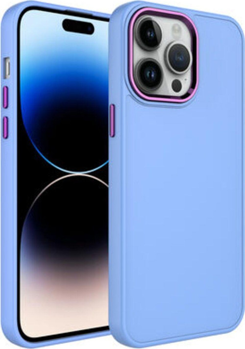 İphone 13 Pro Max Kılıf Metal Çerçeve Ve Buton Tasarımlı Silikon Luna Kapak