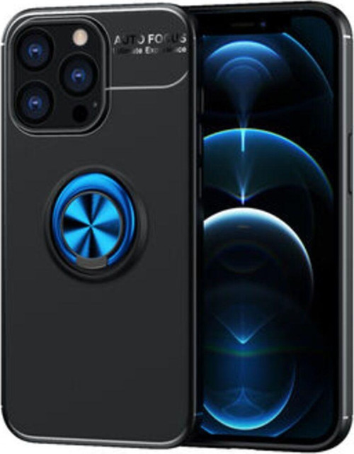 İphone 13 Pro Max Ultra Koruma Sağlayan Stant Özellikli Yüzüklü Ravel Silikon Kılıf