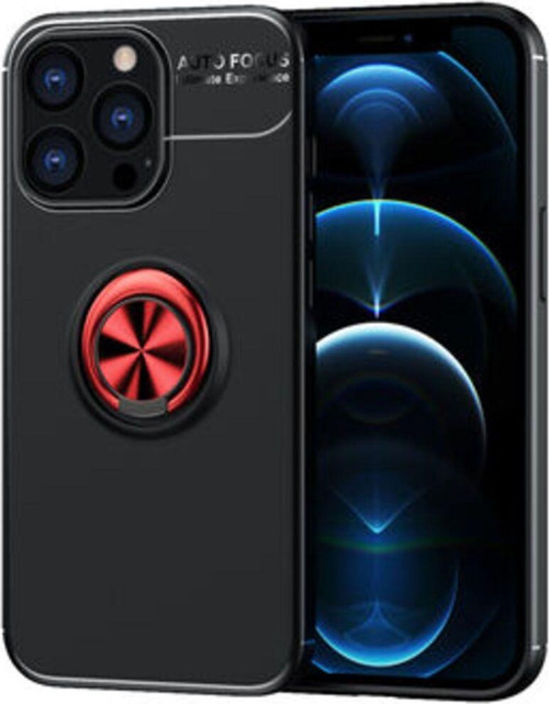 İphone 13 Pro Max Ultra Koruma Sağlayan Stant Özellikli Yüzüklü Ravel Silikon Kılıf