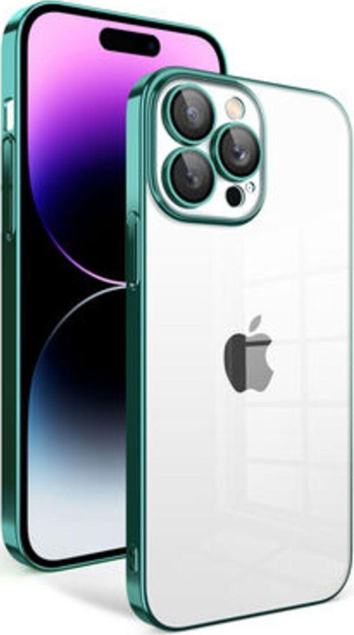 İphone 13 Pro Max Kılıf Kamera Korumalı Ve Renkli Çerçeveli Garaj Kapak