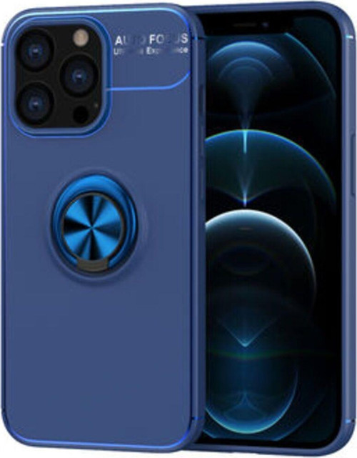 İphone 13 Pro Max Ultra Koruma Sağlayan Stant Özellikli Yüzüklü Ravel Silikon Kılıf