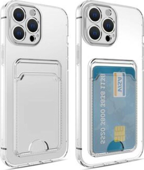 İphone 13 Pro Kılıf Kartlıklı Şeffaf Setra Clear Esnek Silikon Kapak