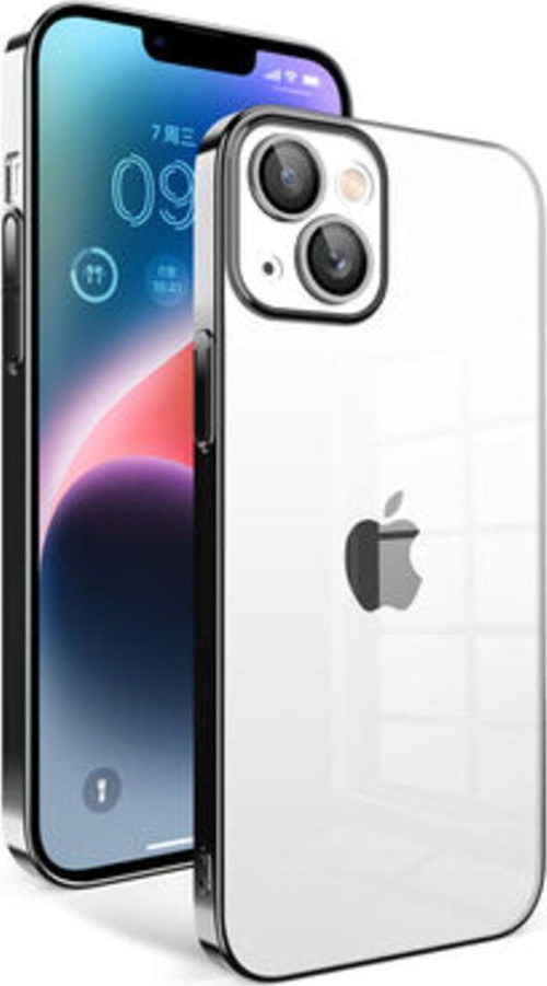 İphone 14 Plus Kılıf Kamera Korumalı Ve Renkli Çerçeveli Garaj Kapak