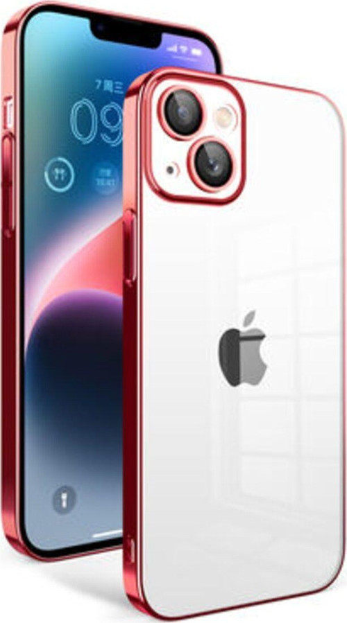 İphone 14 Plus Kılıf Kamera Korumalı Ve Renkli Çerçeveli Garaj Kapak
