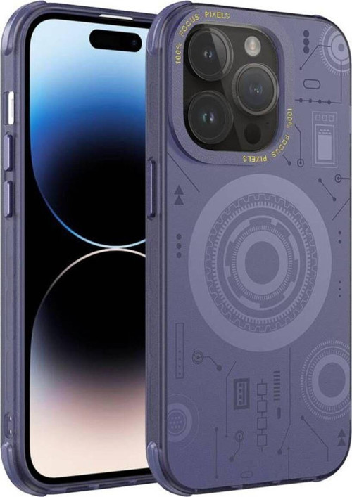 İphone 14 Pro Kılıf Magsafe Şarj Özellikli Desenli Hot Kapak
