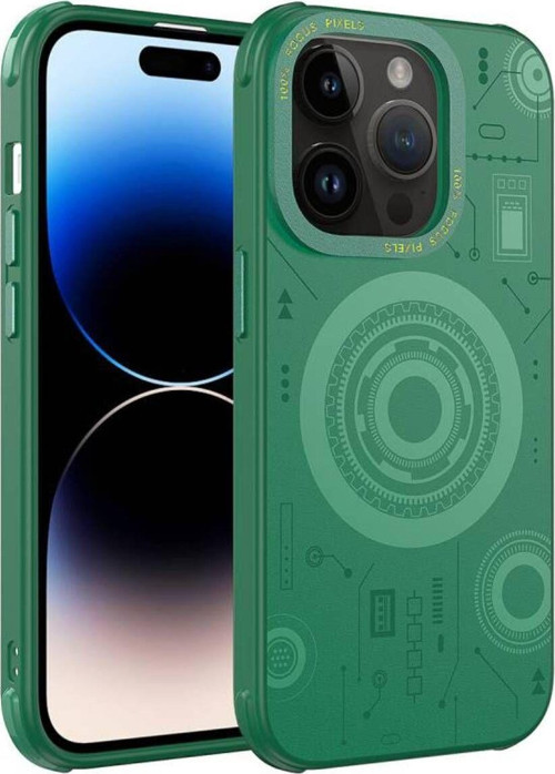İphone 14 Pro Kılıf Magsafe Şarj Özellikli Desenli Hot Kapak