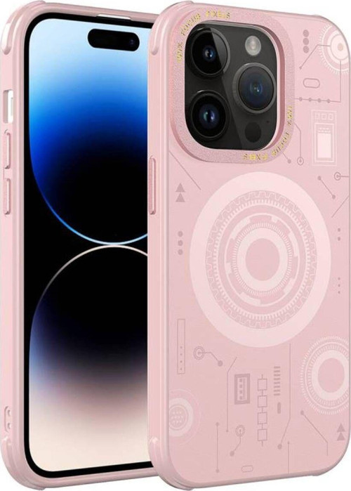 İphone 14 Pro Kılıf Magsafe Şarj Özellikli Desenli Hot Kapak
