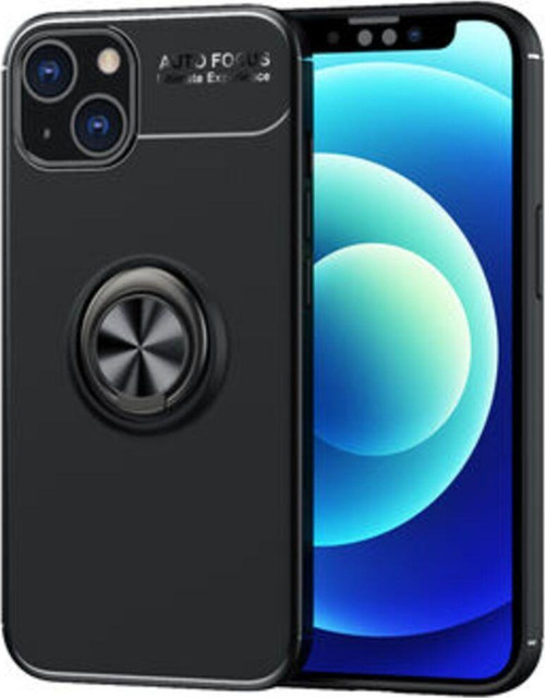 İphone 14 Plus Ultra Koruma Sağlayan Stant Özellikli Yüzüklü Ravel Silikon Kılıf
