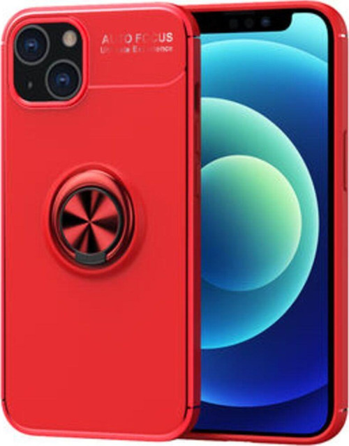 İphone 14 Plus Ultra Koruma Sağlayan Stant Özellikli Yüzüklü Ravel Silikon Kılıf