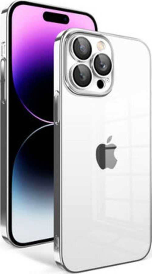 İphone 14 Pro Max Kılıf Kamera Korumalı Ve Renkli Çerçeveli Garaj Kapak