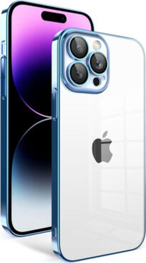 İphone 14 Pro Max Kılıf Kamera Korumalı Ve Renkli Çerçeveli Garaj Kapak