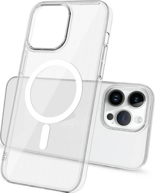 İphone 14 Pro Kılıf Magsafe Şarj Özellikli Şeffaf Kamera Çerçeveli Porto Kapak