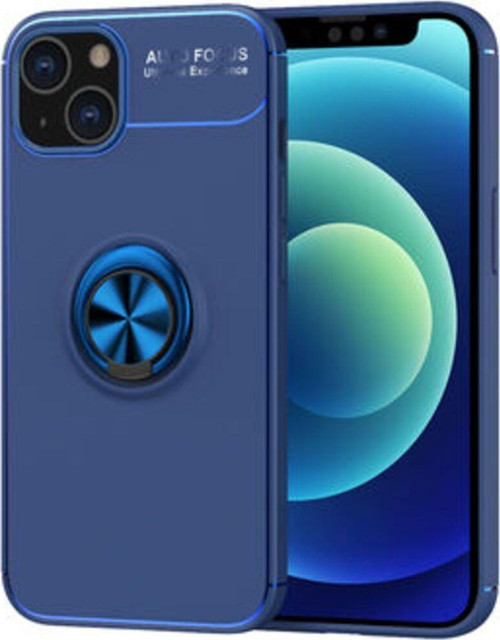 İphone 14 Ultra Koruma Sağlayan Stant Özellikli Yüzüklü Ravel Silikon Kılıf