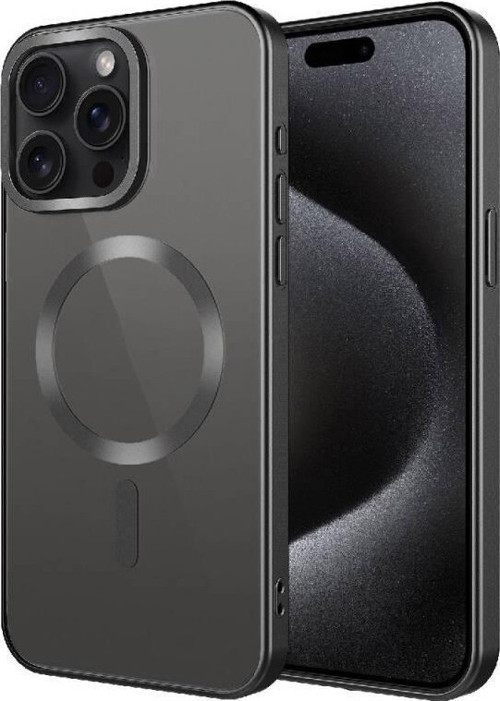 İphone 15 Pro Max Kılıf Mat Tasarımlı Magsafe Wireless Şarj Özellikli Mat Setro Kapak