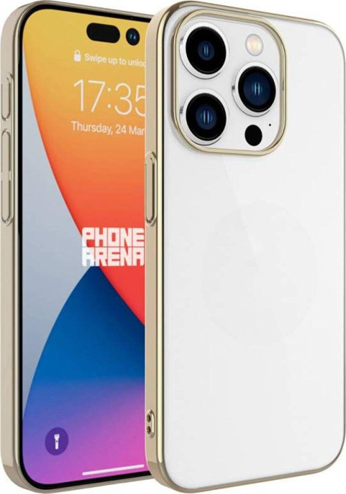 İphone 15 Pro Max Kılıf Şık Görünümlü Sert Pc Renkli Çerçeveli Riksos Kapak