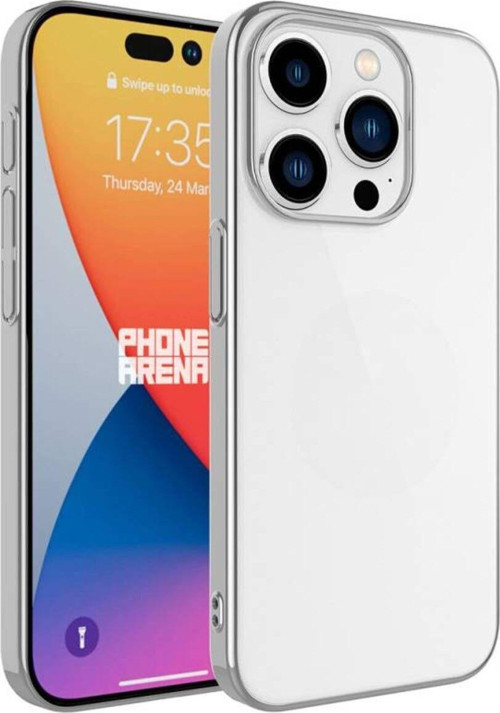 İphone 15 Pro Max Kılıf Şık Görünümlü Sert Pc Renkli Çerçeveli Riksos Kapak