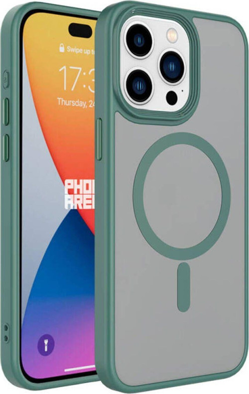İphone 15 Pro Max Kılıf Şık Tasarımlı Wireless Şarj Özellikli Flet Magsafe Kapak