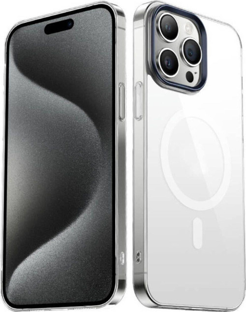 İphone 15 Pro Max Kılıf Magsafe Wireless Şarj Özellikli Şeffaf G-Glass Kapak