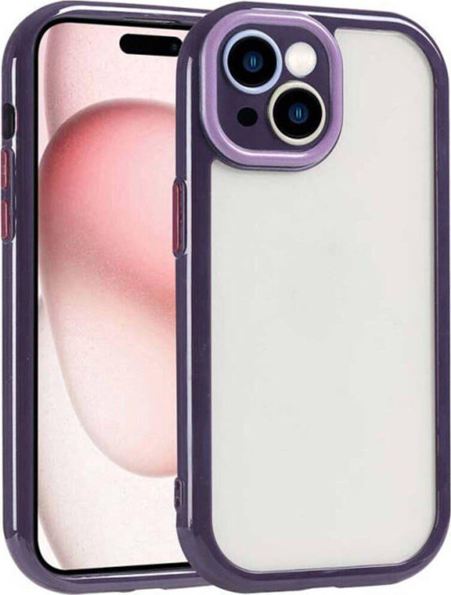 İphone 15 Kılıf Kamera Korumalı Renkli Kenar Ve Çerçeve Tasarımlı Vitamin Kapak