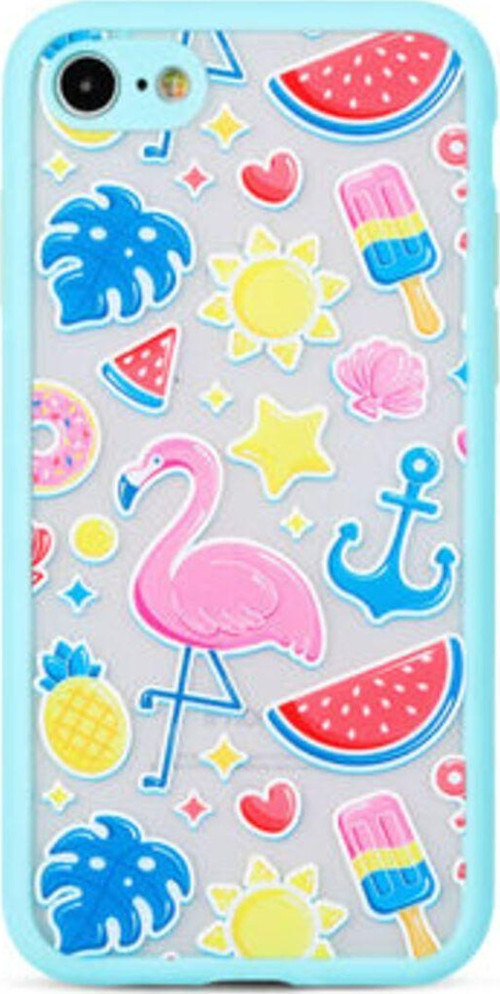 İphone 7 Kılıf Arkası Desenli Şık Fily Silikon Kapak