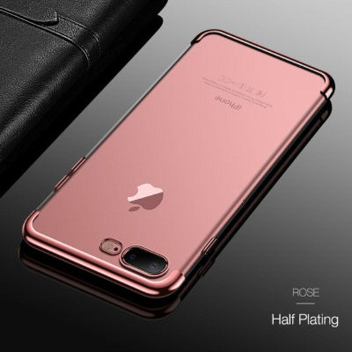 İphone 7 Plus Kenarları Renkli Arkası Şeffaf Bosses Premium Silikon Kılıf