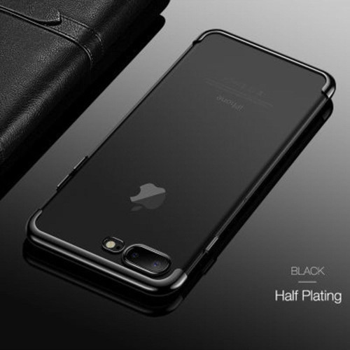 İphone 7 Plus Kenarları Renkli Arkası Şeffaf Bosses Premium Silikon Kılıf