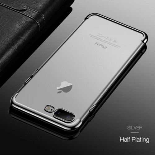 İphone 7 Plus Kenarları Renkli Arkası Şeffaf Bosses Premium Silikon Kılıf
