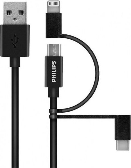DLC3104T MFİ Apple Lisanslı 3in1 Micro-Lightining-Type-C Hızlı Şarj ve Data Kablosu 1.2m
