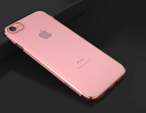 İphone 8 Kenarları Renkli Arkası Şeffaf Bosses Premium Silikon Kılıf