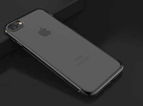 İphone 8 Kenarları Renkli Arkası Şeffaf Bosses Premium Silikon Kılıf