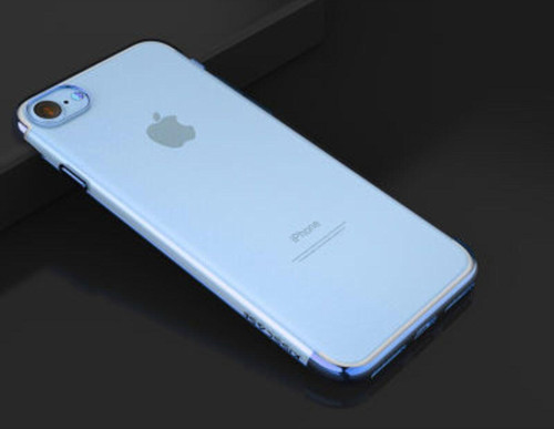 İphone 8 Kenarları Renkli Arkası Şeffaf Bosses Premium Silikon Kılıf