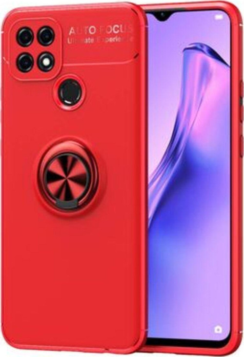 Oppo A15S Ultra Koruma Sağlayan Stant Özellikli Yüzüklü Ravel Silikon Kılıf