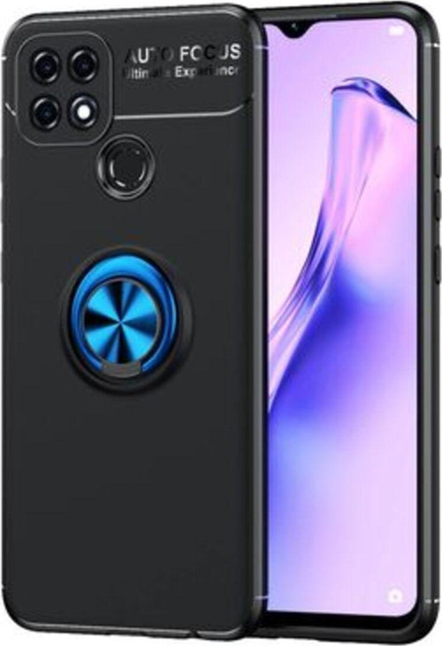 Oppo A15S Ultra Koruma Sağlayan Stant Özellikli Yüzüklü Ravel Silikon Kılıf