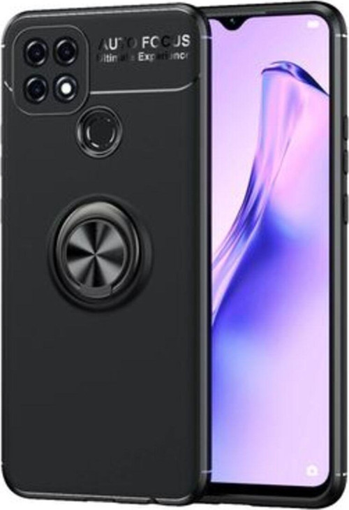 Oppo A15S Ultra Koruma Sağlayan Stant Özellikli Yüzüklü Ravel Silikon Kılıf