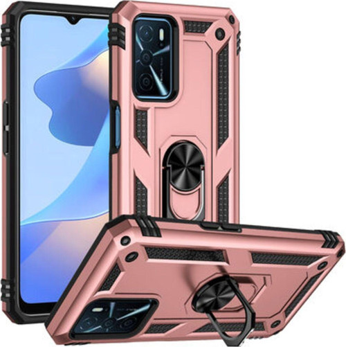 Oppo A16 Çift Katmanlı Ve Yüzüklü Tam Koruma Vega Premium Kılıf