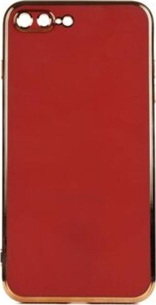 İphone 8 Plus Parlak Yapılı Ve Kenarları Altın Görünümlü Şık Bark Premium Silikon Kılıf