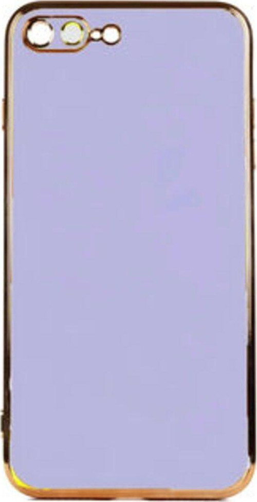 İphone 8 Plus Parlak Yapılı Ve Kenarları Altın Görünümlü Şık Bark Premium Silikon Kılıf