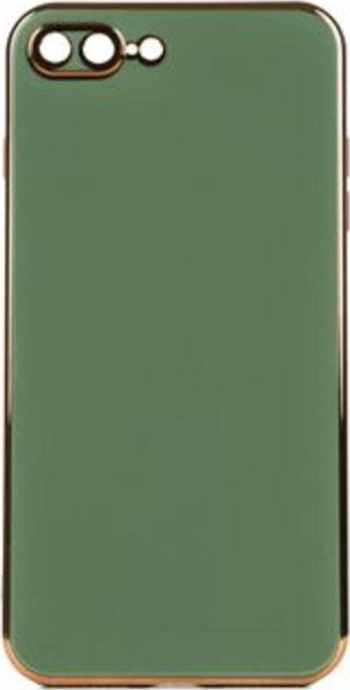 İphone 8 Plus Parlak Yapılı Ve Kenarları Altın Görünümlü Şık Bark Premium Silikon Kılıf