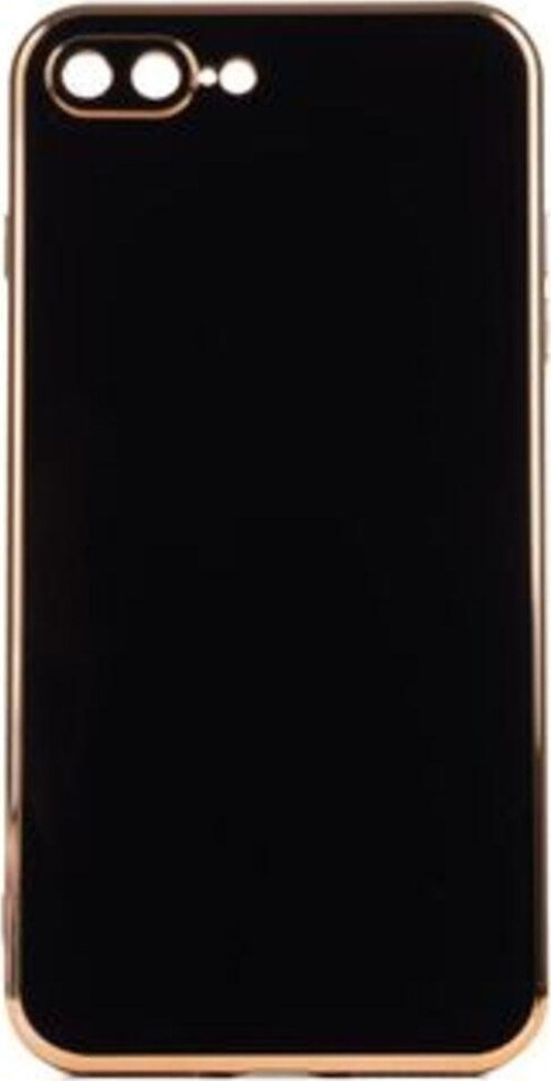 İphone 8 Plus Parlak Yapılı Ve Kenarları Altın Görünümlü Şık Bark Premium Silikon Kılıf