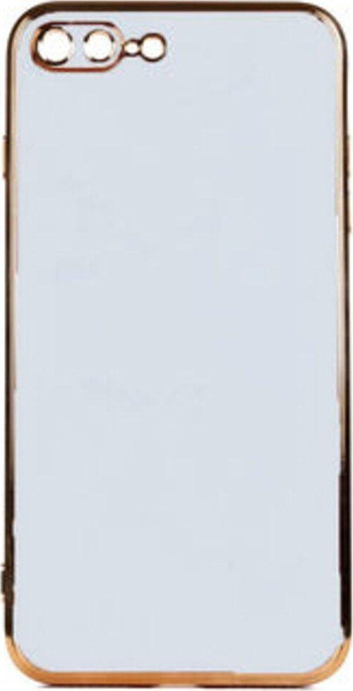 İphone 8 Plus Parlak Yapılı Ve Kenarları Altın Görünümlü Şık Bark Premium Silikon Kılıf