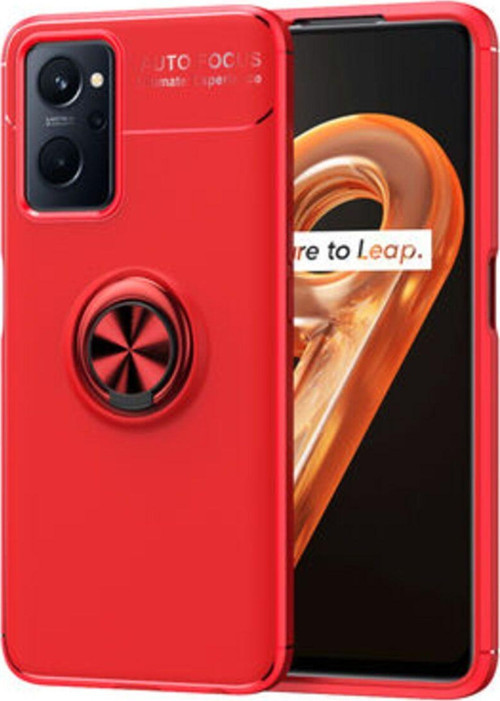 Oppo A76 Ultra Koruma Sağlayan Stant Özellikli Yüzüklü Ravel Silikon Kılıf