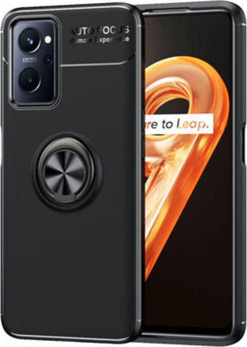 Oppo A76 Ultra Koruma Sağlayan Stant Özellikli Yüzüklü Ravel Silikon Kılıf
