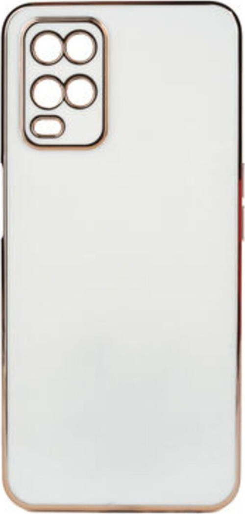 Oppo A54 4G Parlak Yapılı Ve Kenarları Altın Görünümlü Şık Bark Premium Silikon Kılıf