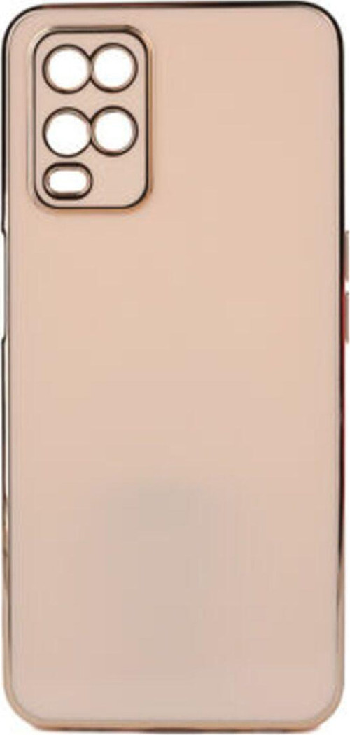Oppo A54 4G Parlak Yapılı Ve Kenarları Altın Görünümlü Şık Bark Premium Silikon Kılıf