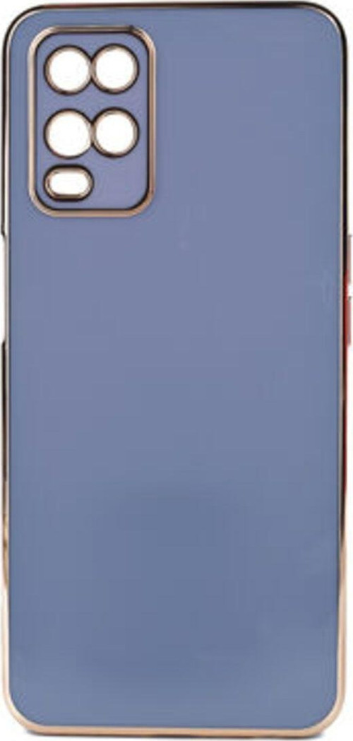 Oppo A54 4G Parlak Yapılı Ve Kenarları Altın Görünümlü Şık Bark Premium Silikon Kılıf
