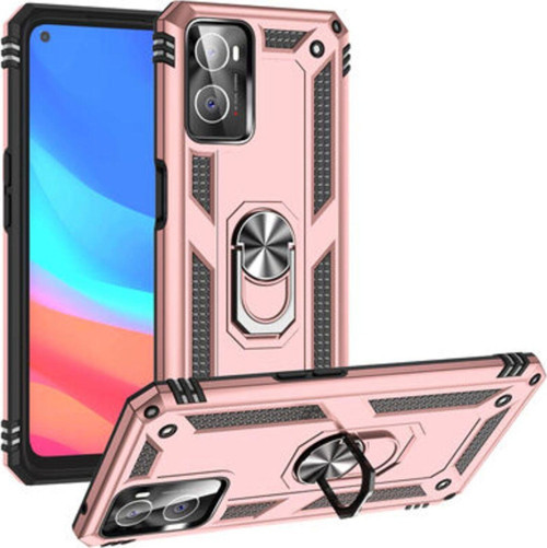 Oppo A96 4G Çift Katmanlı Ve Yüzüklü Tam Koruma Vega Premium Kılıf