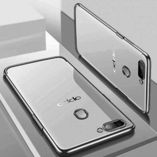 Oppo Ax7 Kenarları Renkli Arkası Şeffaf Bosses Premium Silikon Kılıf
