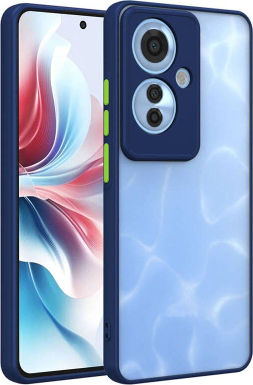 Oppo Reno 11F 5G Kenarları Renkli Arkası Buğulu Şık Hux Silikon Kılıf
