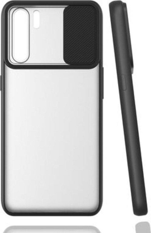 Oppo Reno 3 Kamera Koruma Sürgülü Şık Pena Silikon Kılıf