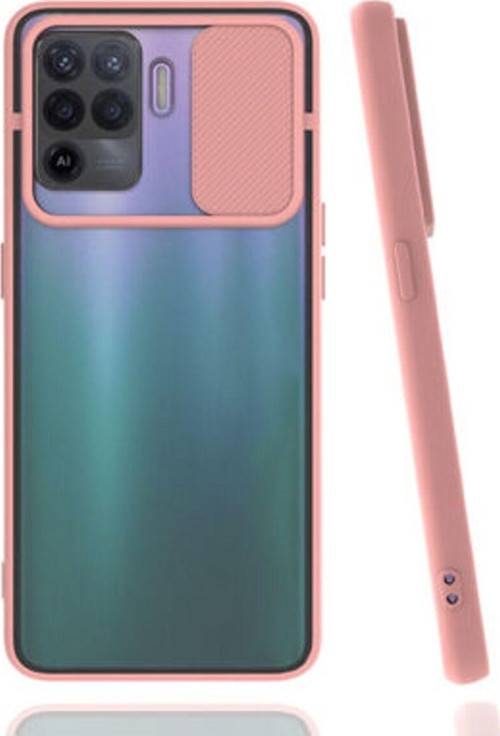 Oppo Reno 5 Lite Kamera Koruma Sürgülü Şık Pena Silikon Kılıf